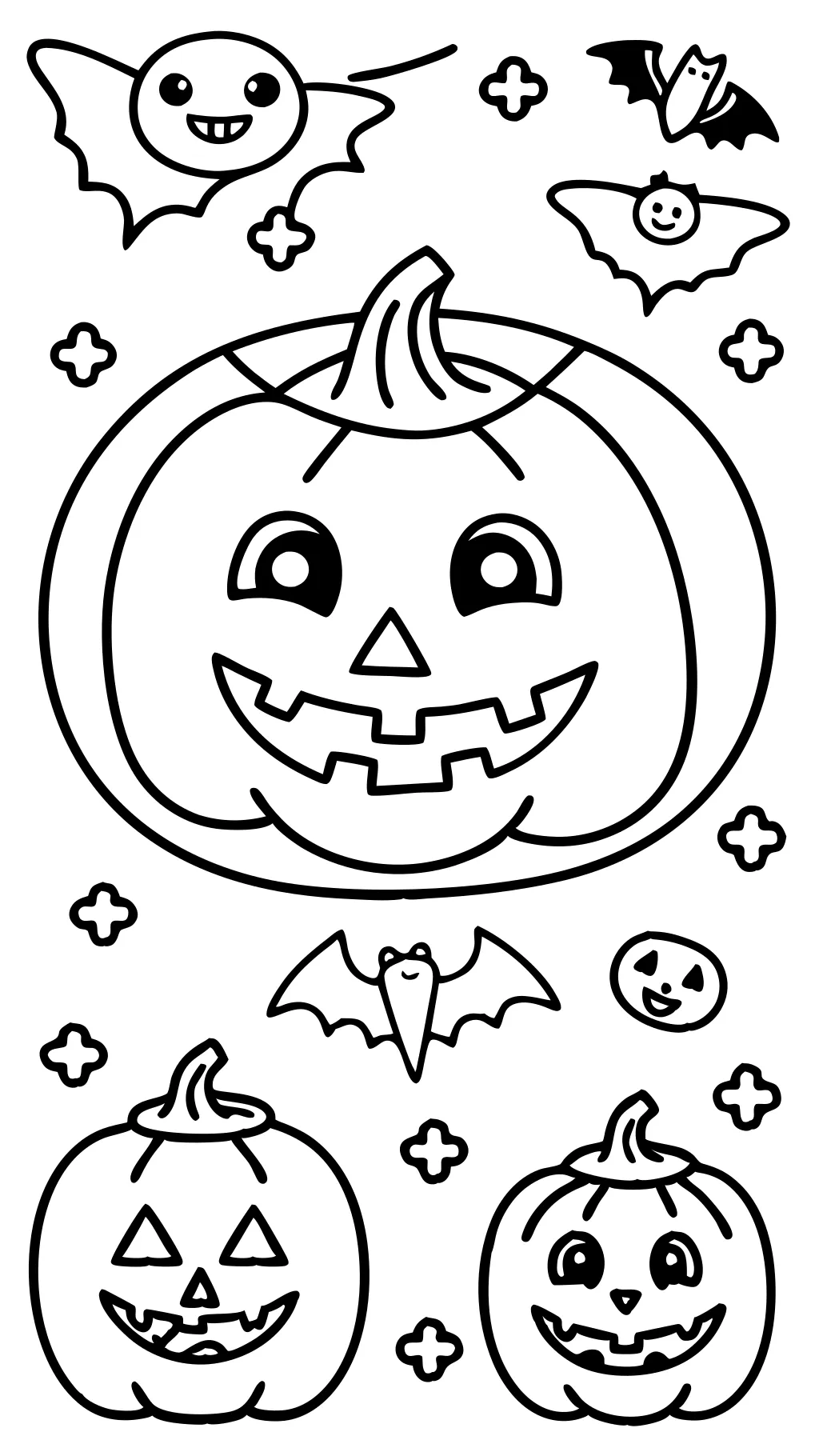 Color de Halloween por número de páginas para colorear